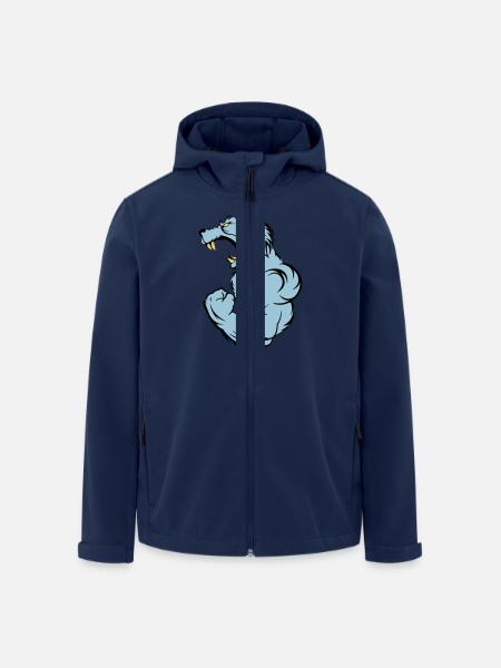 wolf_beast_2 - Recycelte Männer Softshell-Jacke von Stanley/Stella - Navy