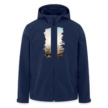 Paris - Veste softshell homme en polyester recyclé Stanley/Stella - marine - Devant - AI Model Male 185 light (185cm)