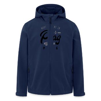 prag happens stays - Recycelte Männer Softshell-Jacke von Stanley/Stella - Navy - Vorne - AI Model Male 185 light (185cm)