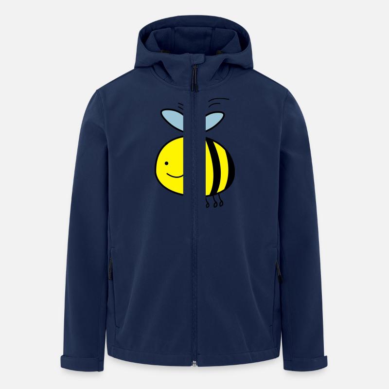 comic_biene_002 - Veste softshell homme en polyester recyclé Stanley/Stella - marine