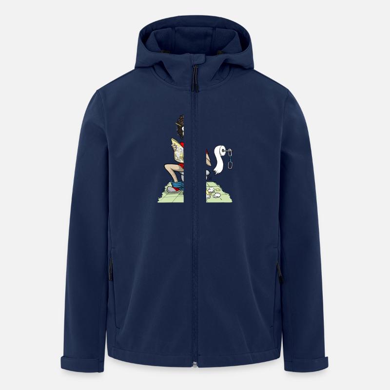 Zeitungslesen auf dem Klo - Recycelte Männer Softshell-Jacke von Stanley/Stella - Navy
