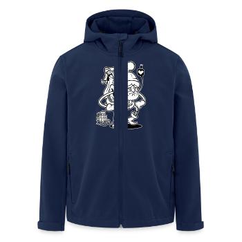 Noël Homme - Veste softshell homme en polyester recyclé Stanley/Stella - marine - Devant - AI Model Male 185 light (185cm)