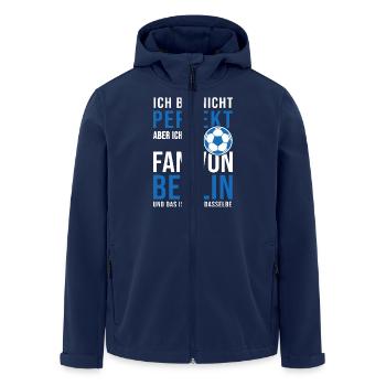Football Berlin fan football Soccer, Fussball - Recycelte Männer Softshell-Jacke von Stanley/Stella - Navy - Vorne - AI Model Male 185 light (185cm)