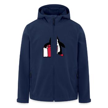 Pinguin Geburtstag Geschenk Party Feiern Hut Kind - Recycelte Männer Softshell-Jacke von Stanley/Stella - Navy - Vorne - AI Model Male 185 light (185cm)