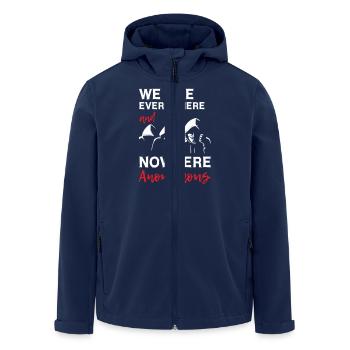 We Are Everywhere and Nowhere Anonymous - Men’s Recycled Softshell Jacket by Stanley/Stella - navy - Front - AI Model Male 185 light (185cm)