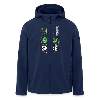New Year's Eve Party, New Year's China, Year of the Snake - Men’s Recycled Softshell Jacket by Stanley/Stella - navy - Front - AI Model Male 185 light (185cm)