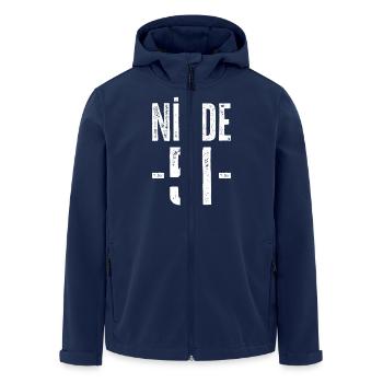 Niğde 51 – Verbunden mit Türkiye - Recycelte Männer Softshell-Jacke von Stanley/Stella - Navy - Vorne - AI Model Male 185 light (185cm)