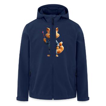 Cute animal - Recycelte Männer Softshell-Jacke von Stanley/Stella - Navy - Vorne - AI Model Male 185 light (185cm)