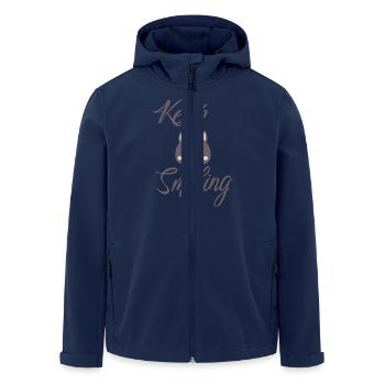 Keep smiling cute cat - Recycelte Männer Softshell-Jacke von Stanley/Stella - Navy - Vorne - AI Model Male 185 light (185cm)