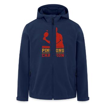 Ping Pong Vintage Saying Gift Sports Table Tenni - Men’s Recycled Softshell Jacket by Stanley/Stella - navy - Front - AI Model Male 185 light (185cm)