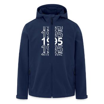 1995 1995 1995 - Men’s Recycled Softshell Jacket by Stanley/Stella - navy - Front - AI Model Male 185 light (185cm)