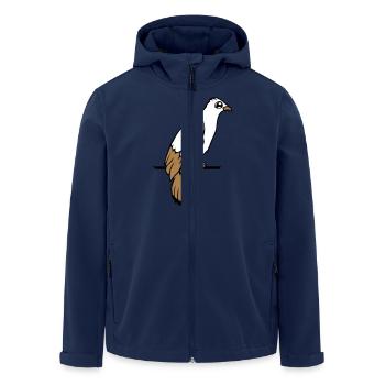 oiseau corbeau colombe assis câble faucon aigle birdie - Veste softshell homme en polyester recyclé Stanley/Stella - marine - Devant - AI Model Male 185 light (185cm)