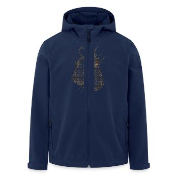 Gesetzlose, Totenkopf-Gangs, Biker, Armeesoldaten - Recycelte Männer Softshell-Jacke von Stanley/Stella - Navy - Vorne - AI Model Male 185 light (185cm)