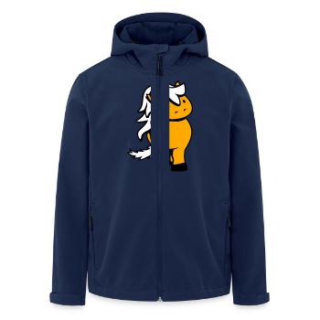 Pferd Süß Pony Fohlen Pferdemädchen Niedlich Comic - Recycelte Männer Softshell-Jacke von Stanley/Stella - Navy - Vorne - AI Model Male 185 light (185cm)