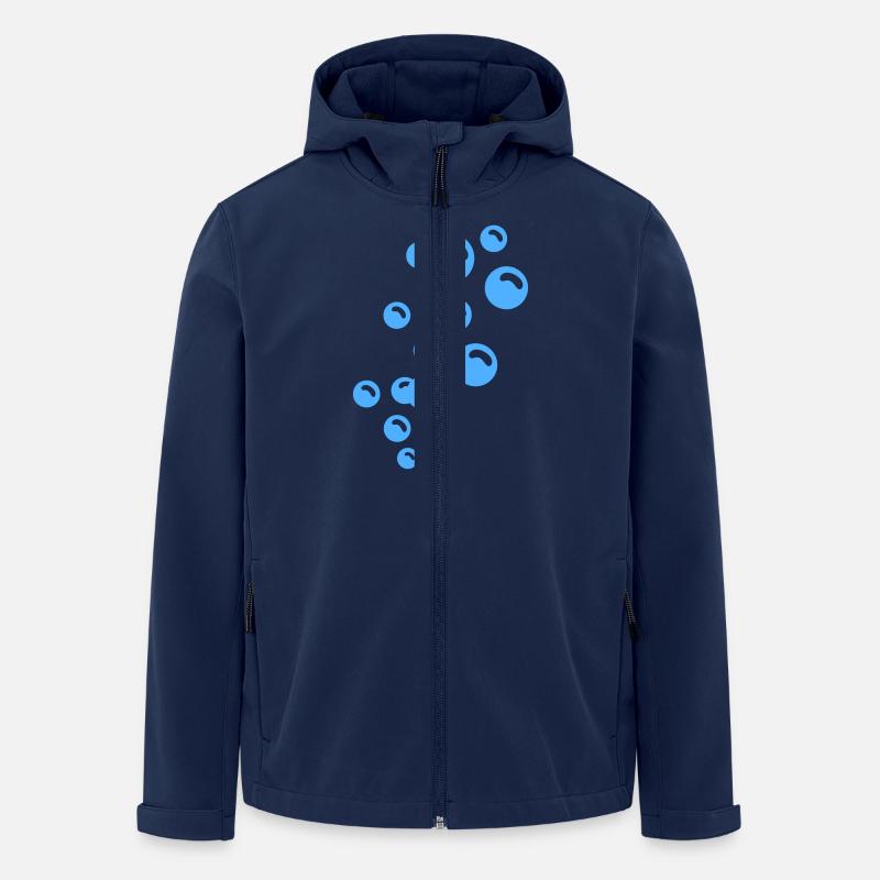 Bubbles / Blasen (1c) - Men’s Recycled Softshell Jacket by Stanley/Stella - navy