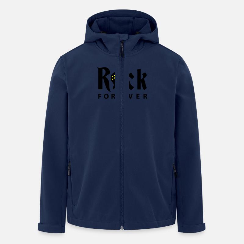 rock_gitarre_b_klein_01_2c - Recycelte Männer Softshell-Jacke von Stanley/Stella - Navy