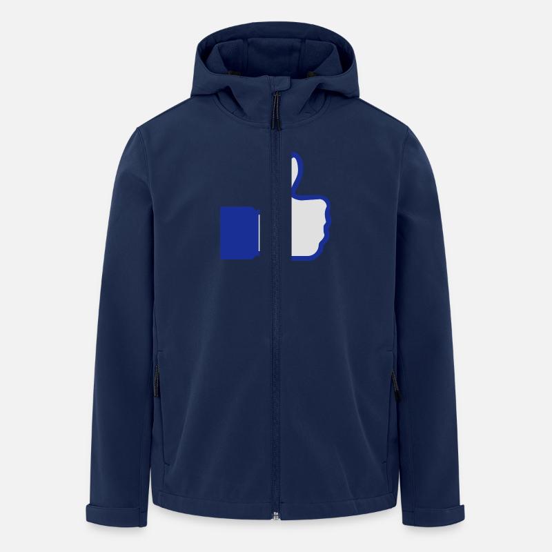 social network button - Recycelte Männer Softshell-Jacke von Stanley/Stella - Navy