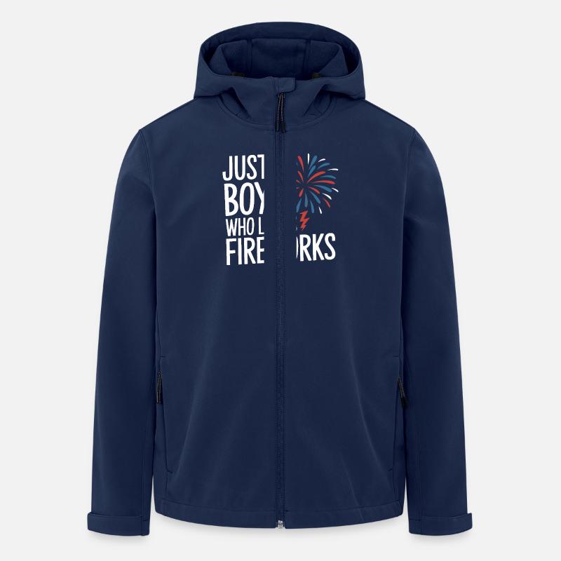 Pyrotechnie Feux d’artifice Pyrotechnie - Veste softshell homme en polyester recyclé Stanley/Stella - marine