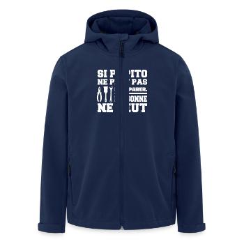 Si Papito ne peut pas le Réparer - Papito - Veste softshell homme en polyester recyclé Stanley/Stella - marine - Devant - AI Model Male 185 light (185cm)