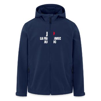 j'aime la France avec Jean Luc - Veste softshell homme en polyester recyclé Stanley/Stella - marine - Devant - AI Model Male 185 light (185cm)