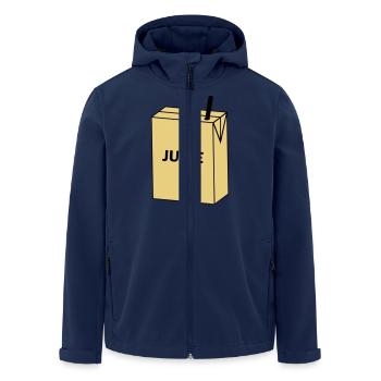 Safttüte, Juice - Recycelte Männer Softshell-Jacke von Stanley/Stella - Navy - Vorne - AI Model Male 185 light (185cm)