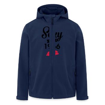 Sexy Since 1966 - Recycelte Männer Softshell-Jacke von Stanley/Stella - Navy - Vorne - AI Model Male 185 light (185cm)