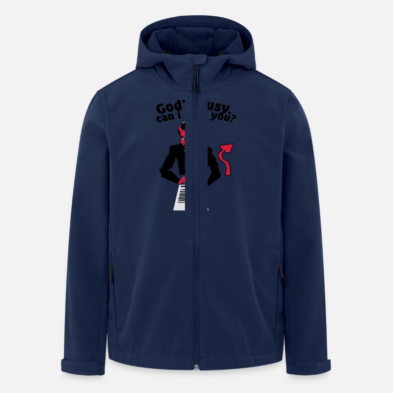 God's busy. Can i help? - Recycelte Männer Softshell-Jacke von Stanley/Stella - Navy