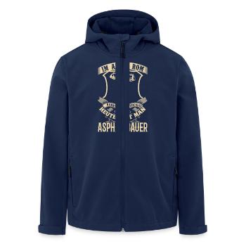 Asphaltbauer Shirt - Recycelte Männer Softshell-Jacke von Stanley/Stella - Navy - Vorne - AI Model Male 185 light (185cm)