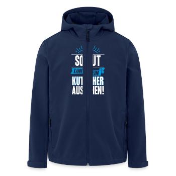 KUTSCHER - Recycelte Männer Softshell-Jacke von Stanley/Stella - Navy - Vorne - AI Model Male 185 light (185cm)