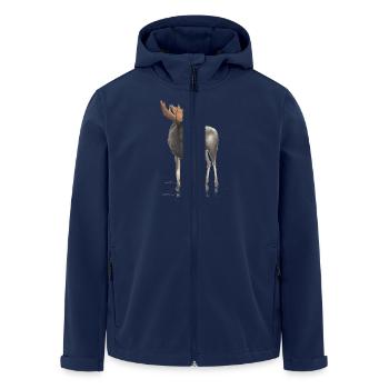 Elch - Recycelte Männer Softshell-Jacke von Stanley/Stella - Navy - Vorne - AI Model Male 185 light (185cm)