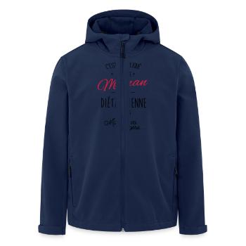 maman et Diététicienne - Veste softshell homme en polyester recyclé Stanley/Stella - marine - Devant - AI Model Male 185 light (185cm)