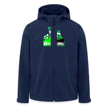 Bremen - Men’s Recycled Softshell Jacket by Stanley/Stella - navy - Front - AI Model Male 185 light (185cm)