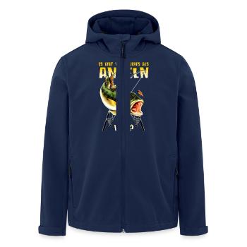 Es gibt wichtigeres als Angeln nur was - Best of - Recycelte Männer Softshell-Jacke von Stanley/Stella - Navy - Vorne - AI Model Male 185 light (185cm)