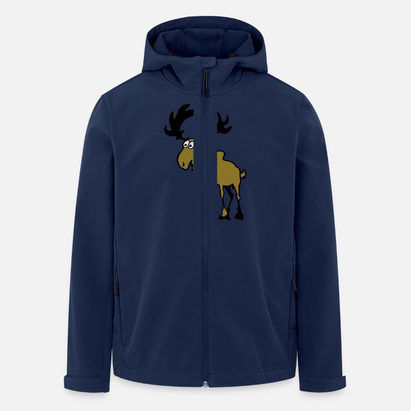 Elch - Recycelte Männer Softshell-Jacke von Stanley/Stella - Navy