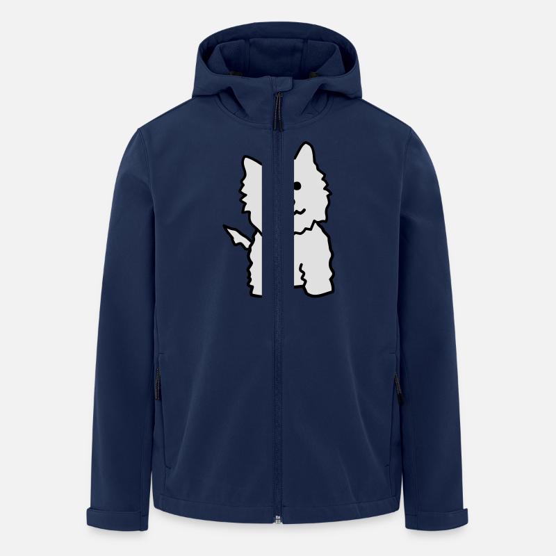 west highland white terrier - Veste softshell homme en polyester recyclé Stanley/Stella - marine