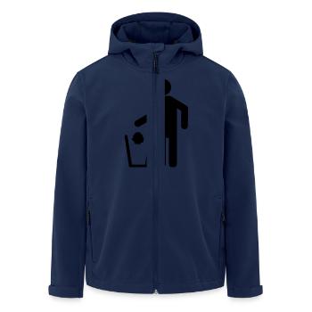 abfall__f1 - Recycelte Männer Softshell-Jacke von Stanley/Stella - Navy - Vorne - AI Model Male 185 light (185cm)