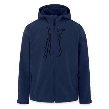 Funny Comic Horse - Recycelte Männer Softshell-Jacke von Stanley/Stella - Navy - Vorne - AI Model Male 185 light (185cm)