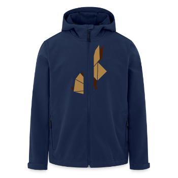 Origami: Häschen - Veste softshell homme en polyester recyclé Stanley/Stella - marine - Devant - AI Model Male 185 light (185cm)