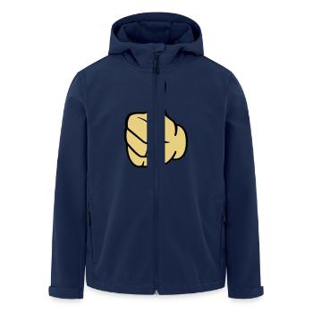 like_hand2 - Men’s Recycled Softshell Jacket by Stanley/Stella - navy - Front - AI Model Male 185 light (185cm)