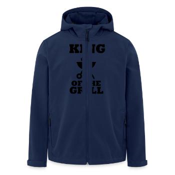 King of the Grill - Men’s Recycled Softshell Jacket by Stanley/Stella - navy - Front - AI Model Male 185 light (185cm)