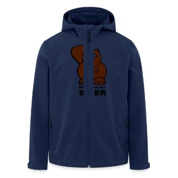 Mich laust der Biber - Recycelte Männer Softshell-Jacke von Stanley/Stella - Navy - Vorne - AI Model Male 185 light (185cm)