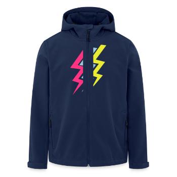Drei Blitze - Three Thunderbolts - Recycelte Männer Softshell-Jacke von Stanley/Stella - Navy - Vorne - AI Model Male 185 light (185cm)