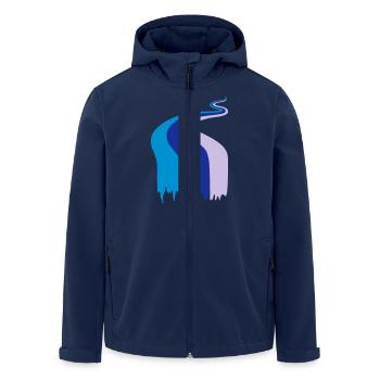 river, stream, colors - couleur, rivière - Veste softshell homme en polyester recyclé Stanley/Stella - marine - Devant - AI Model Male 185 light (185cm)