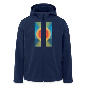 Luminous Lighthouse - Men’s Recycled Softshell Jacket by Stanley/Stella - navy - Front - AI Model Male 185 light (185cm)