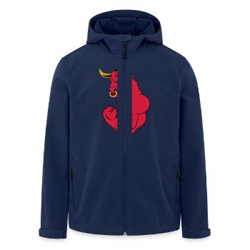 starker_stier_02 - Veste softshell homme en polyester recyclé Stanley/Stella - marine - Devant - AI Model Male 185 light (185cm)