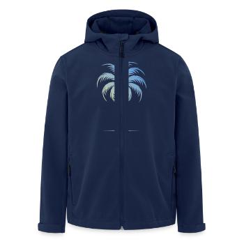 Palme Urlaub - Recycelte Männer Softshell-Jacke von Stanley/Stella - Navy - Vorne - AI Model Male 185 light (185cm)
