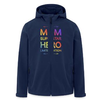 Beste Mom Mama Heldin Spruch Mutter - Recycelte Männer Softshell-Jacke von Stanley/Stella - Navy - Vorne - AI Model Male 185 light (185cm)