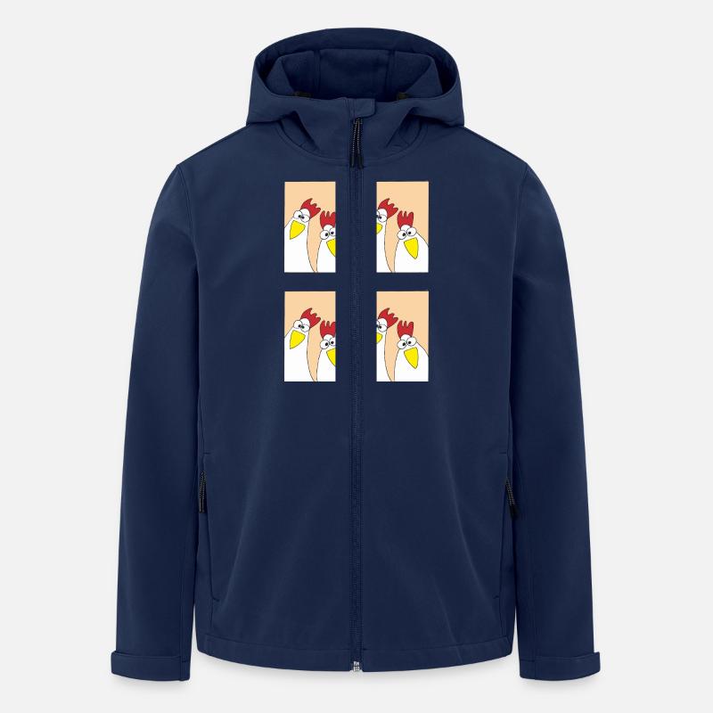 Sjove høns Billeder - Stanley/Stella herre softshelljakke i genanvendt polyester - marineblå