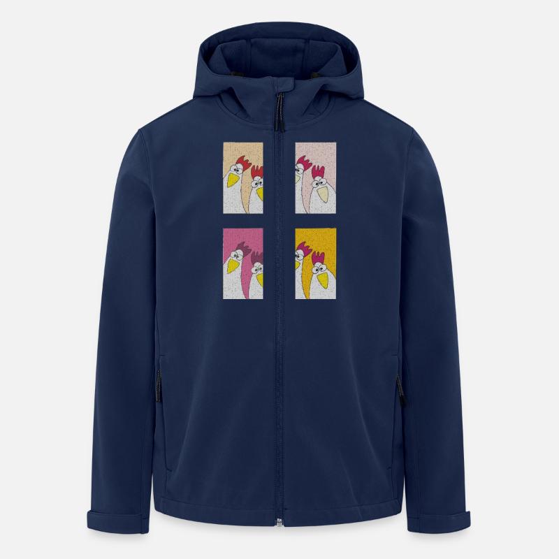 Chickens cluck - Men’s Recycled Softshell Jacket by Stanley/Stella - navy