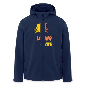 Love Cats - Men’s Recycled Softshell Jacket by Stanley/Stella - navy - Front - AI Model Male 185 light (185cm)
